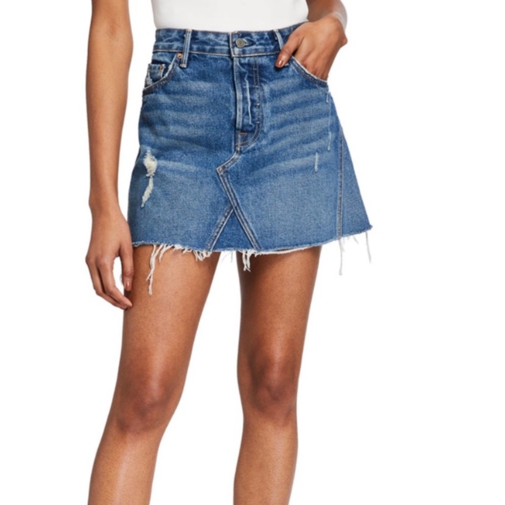 GRLFRND Eva denim mini skirt